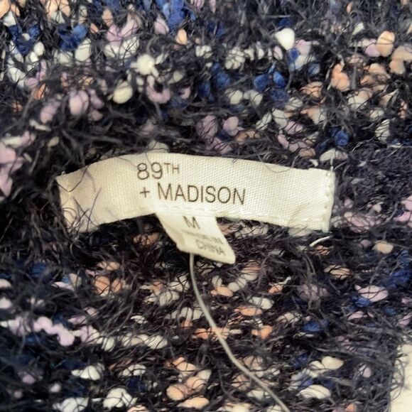 89th & Madison Eyelash Multicolor Sweater Sz M - Picture 10 of 12